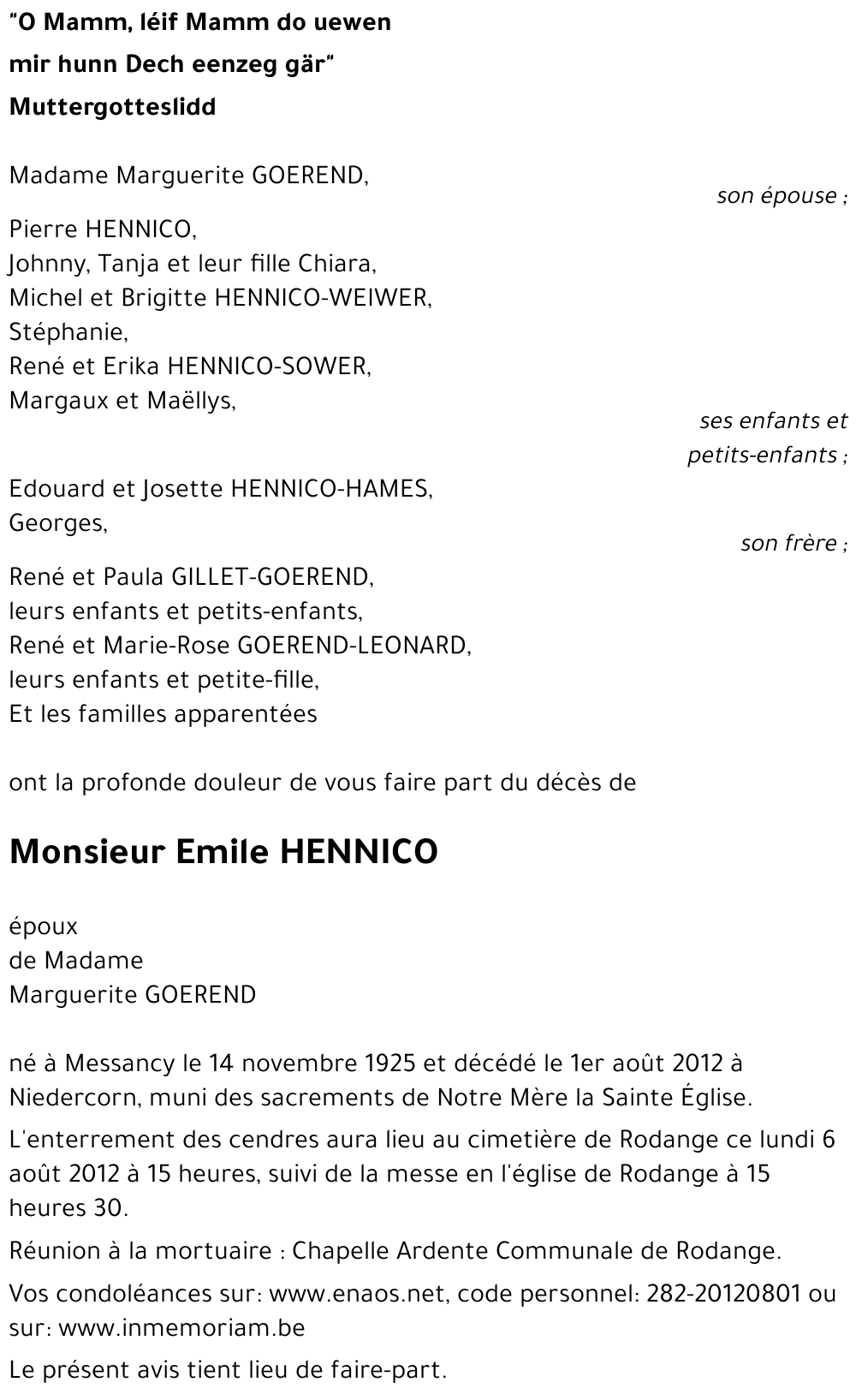 Emile HENNICO