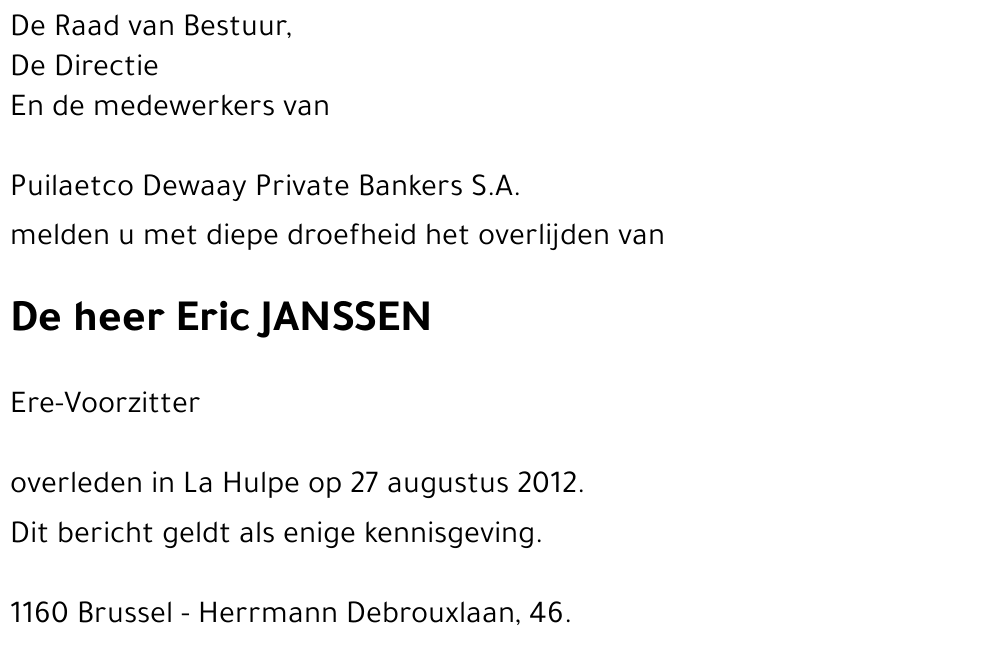 Eric JANSSEN