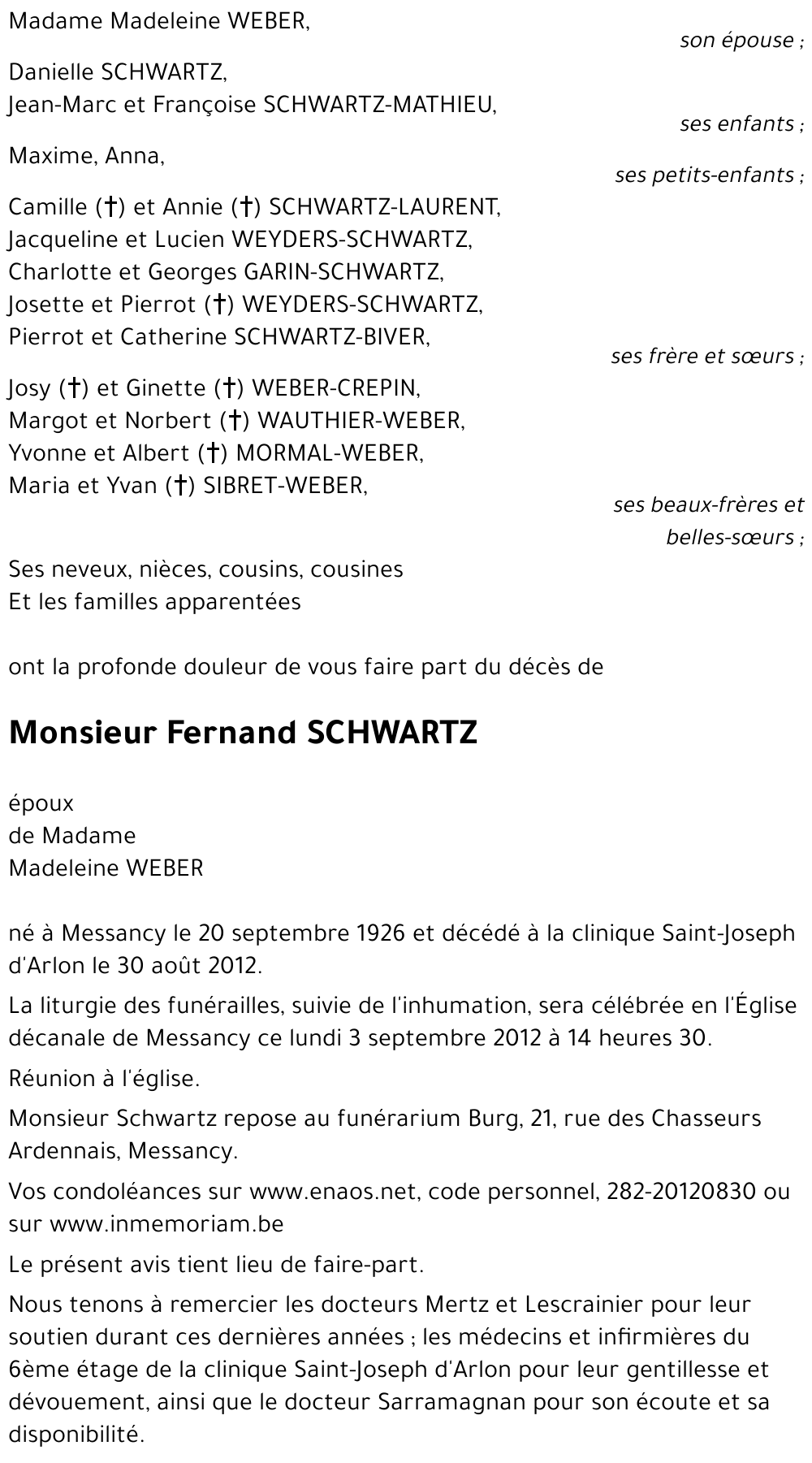 Fernand SCHWARTZ