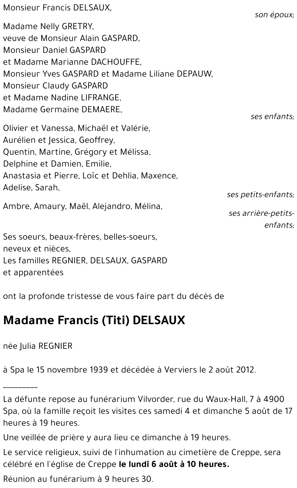 Francis (Titi) DELSAUX