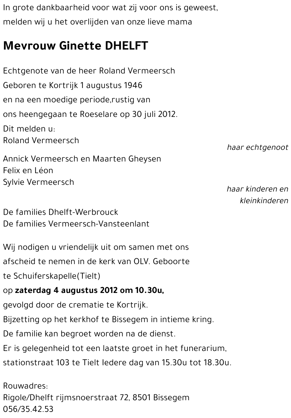 Ginette DHELFT