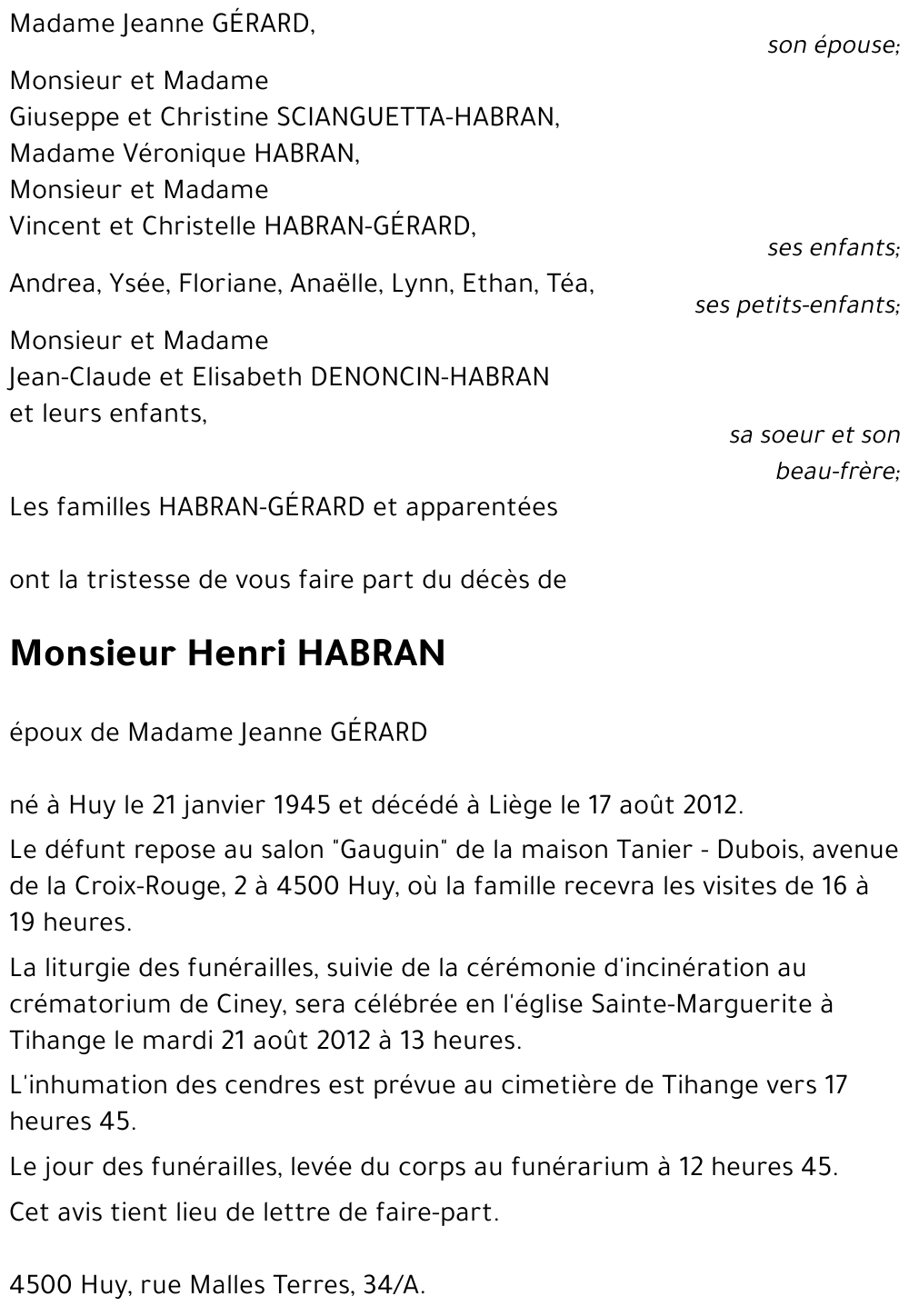 Henri HABRAN