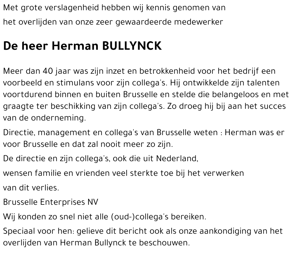 Herman BULLYNCK