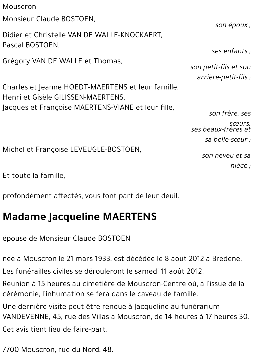 Jacqueline MAERTENS
