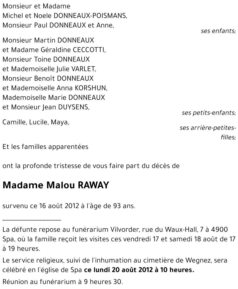 Malou RAWAY