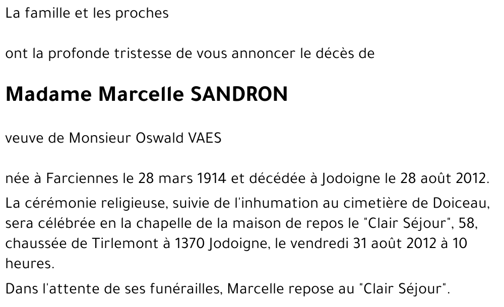 Marcelle SANDRON