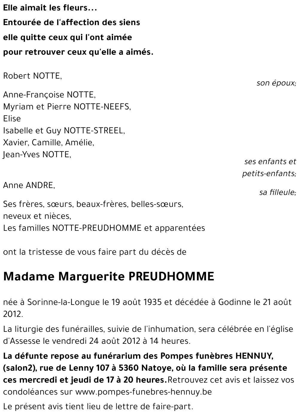 Marguerite PREUDHOMME