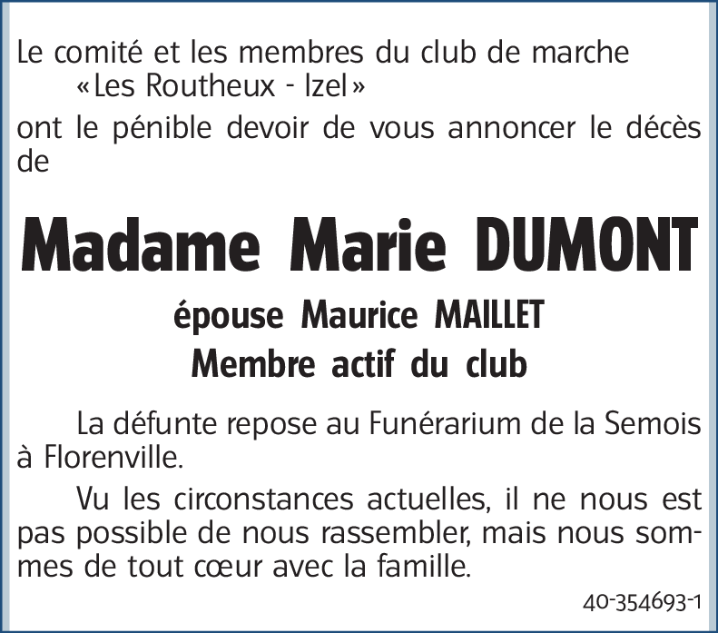 Marie DUMONT