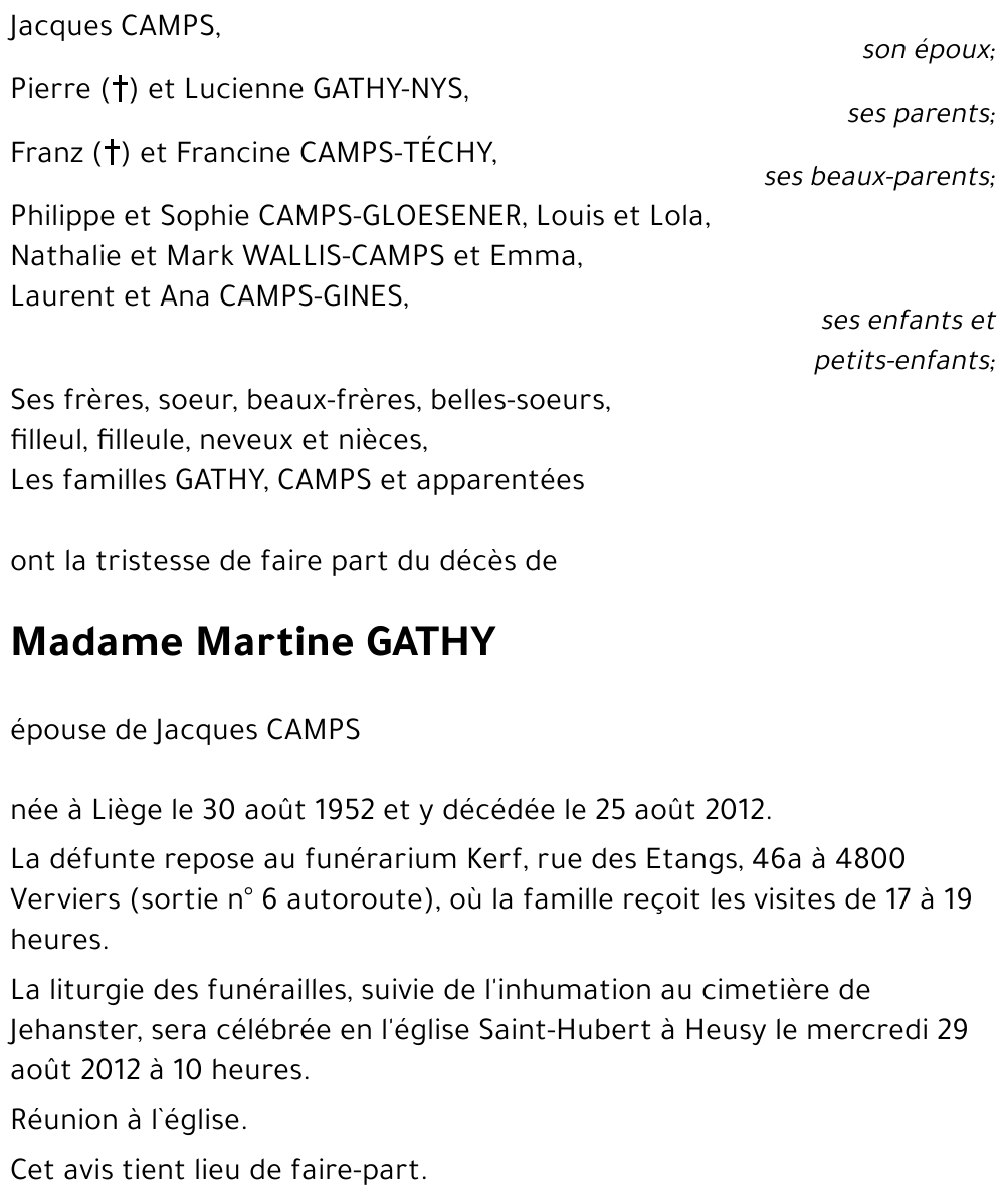 Martine GATHY
