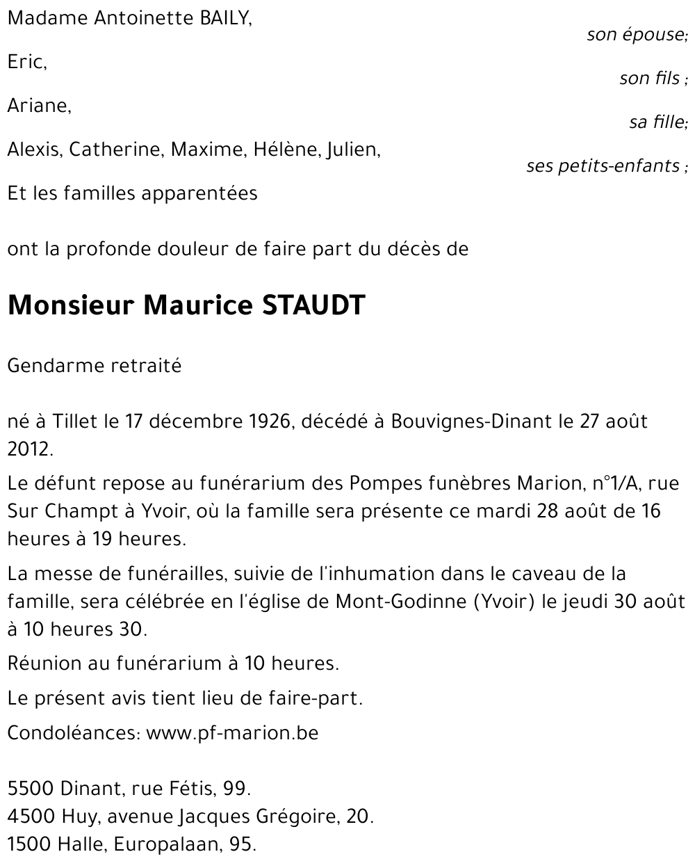 Maurice STAUDT