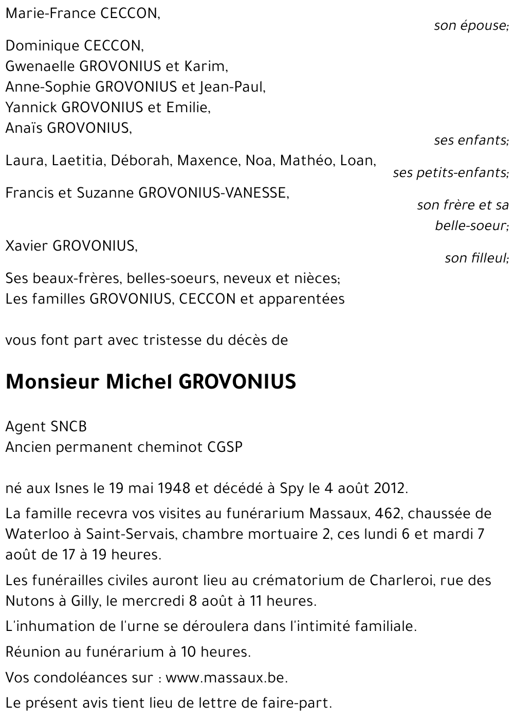 Michel GROVONIUS