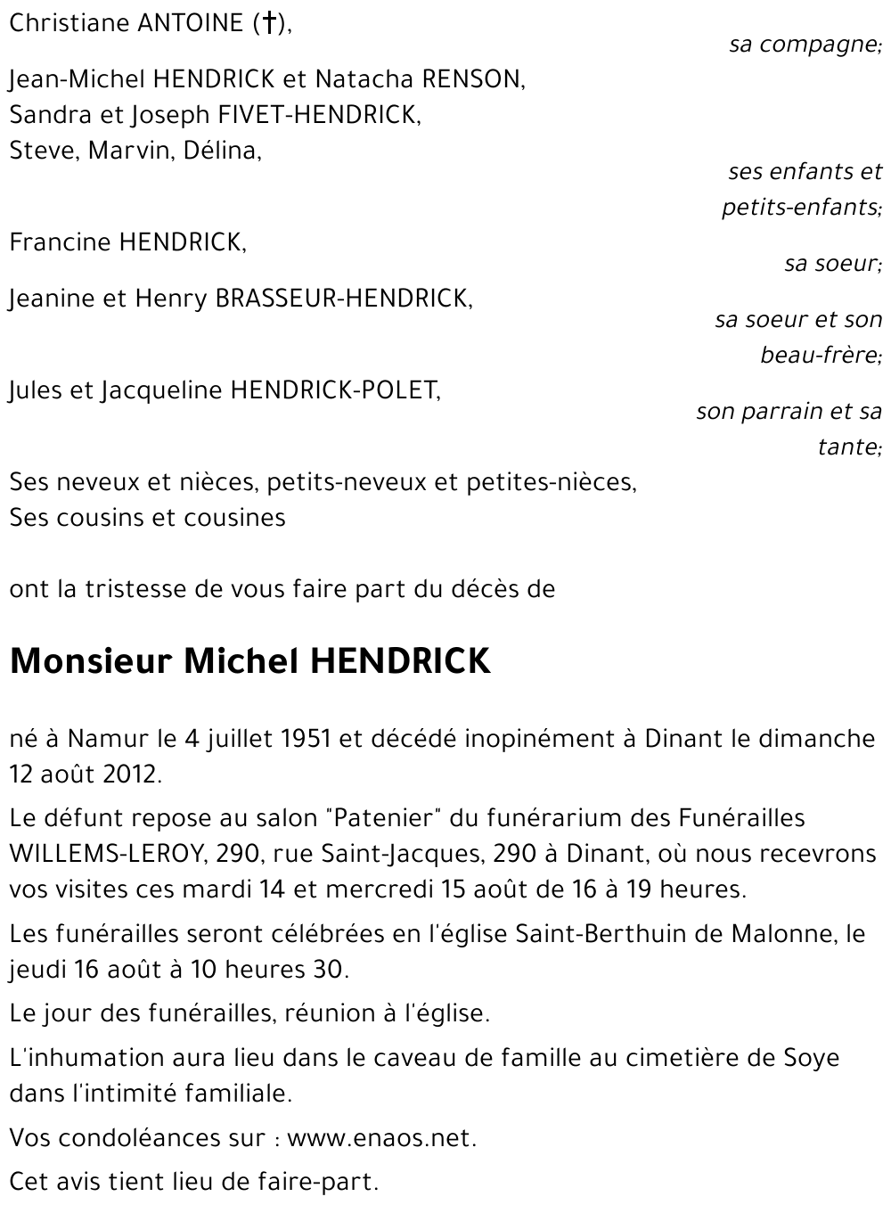 Michel HENDRICK