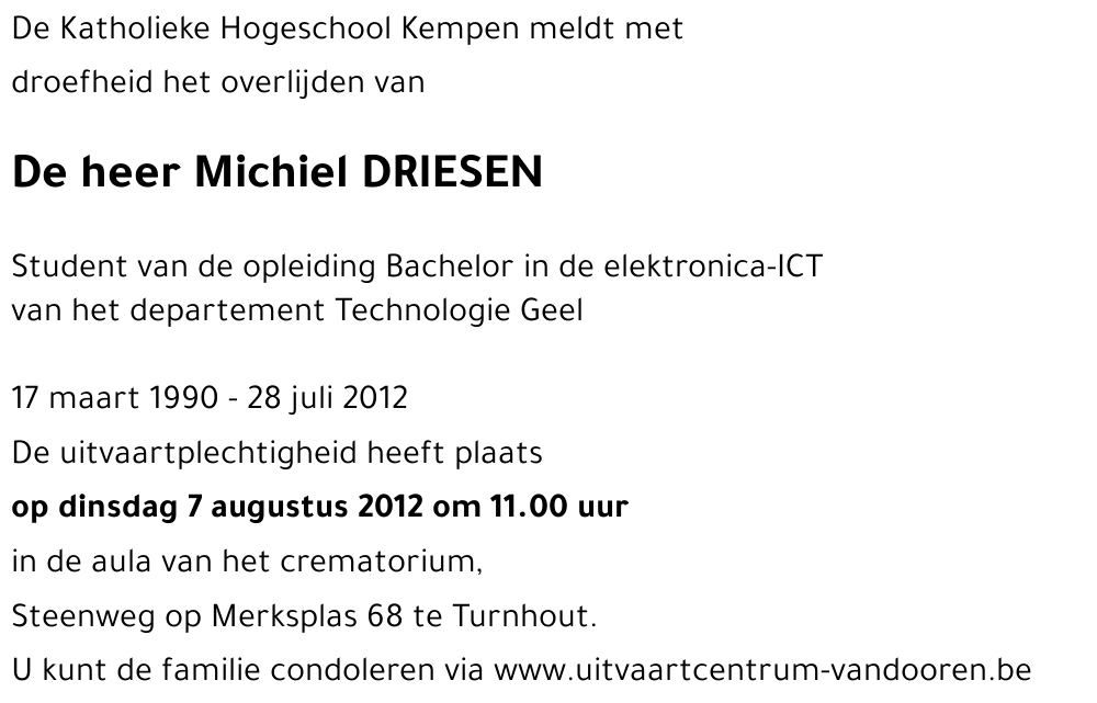 Michiel DRIESEN