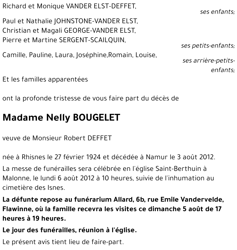 Nelly BOUGELET