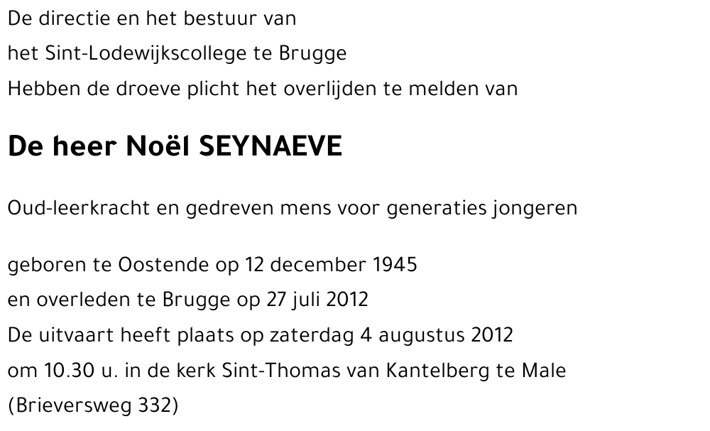 Noël SEYNAEVE