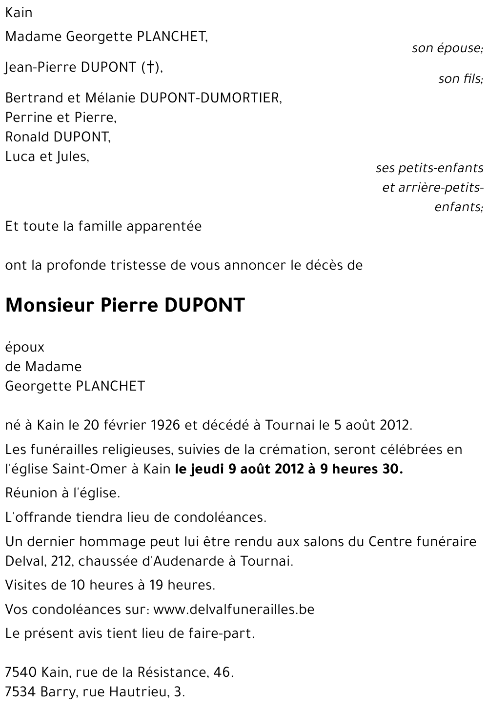 Pierre DUPONT