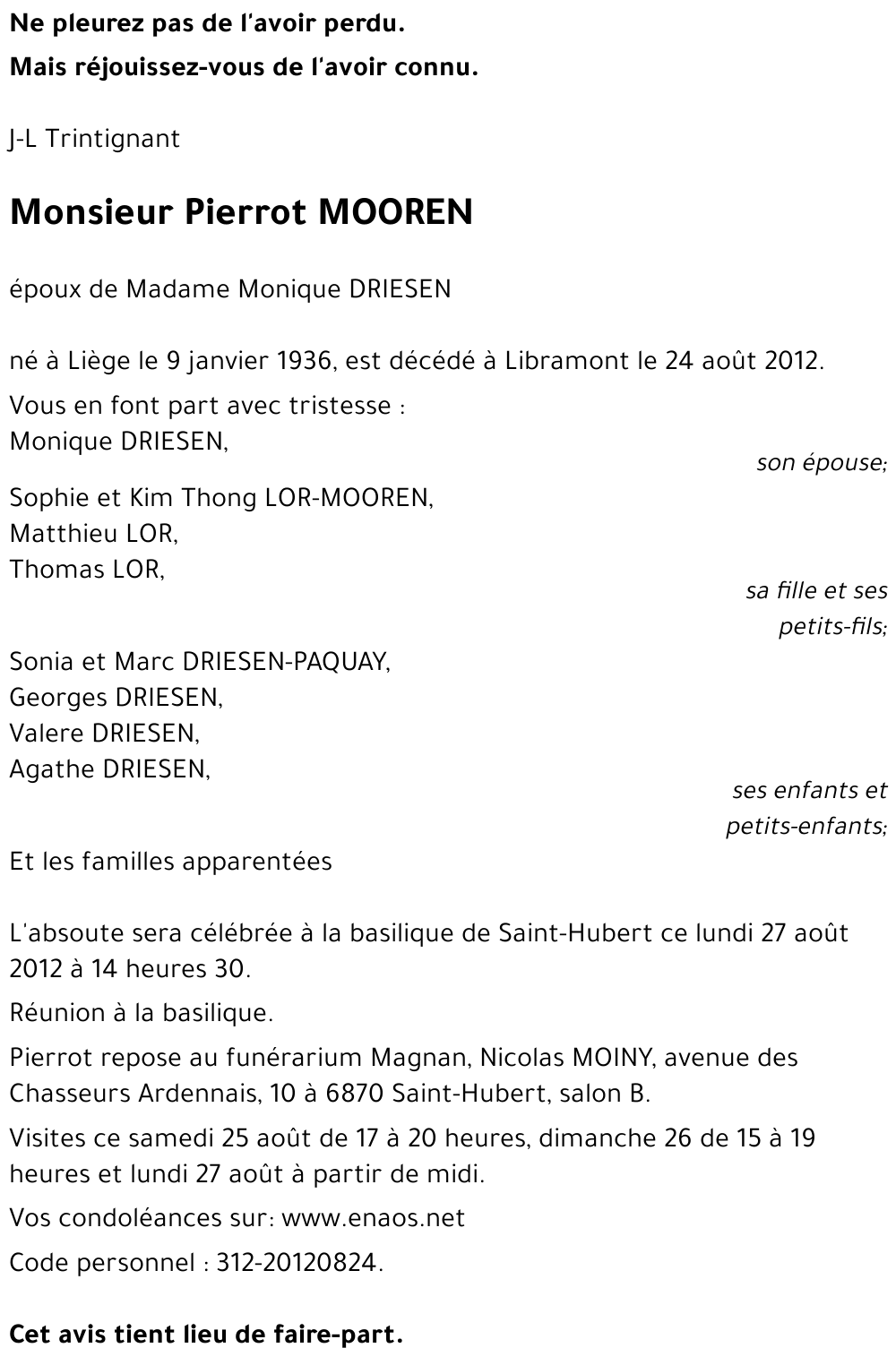 Pierrot MOOREN