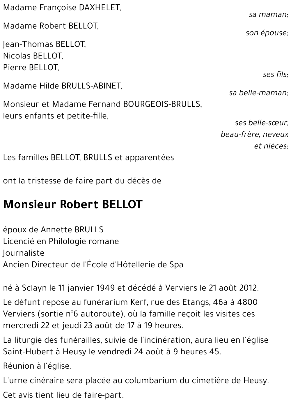 Robert BELLOT