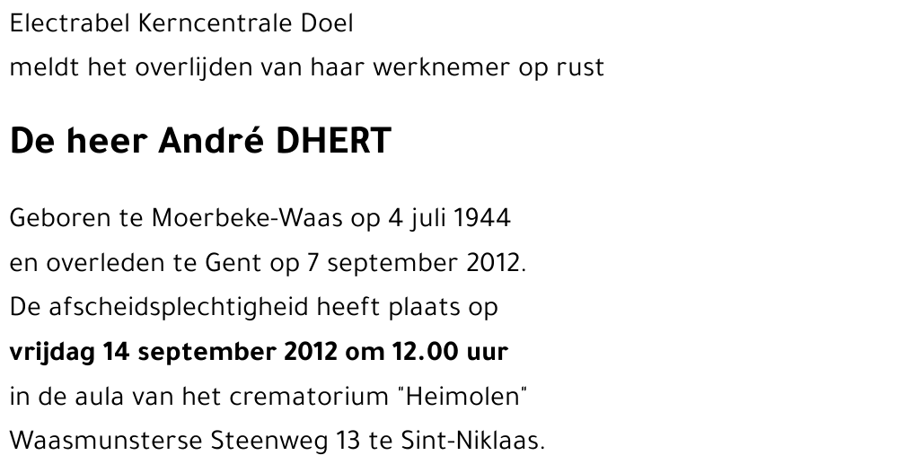 André DHERT