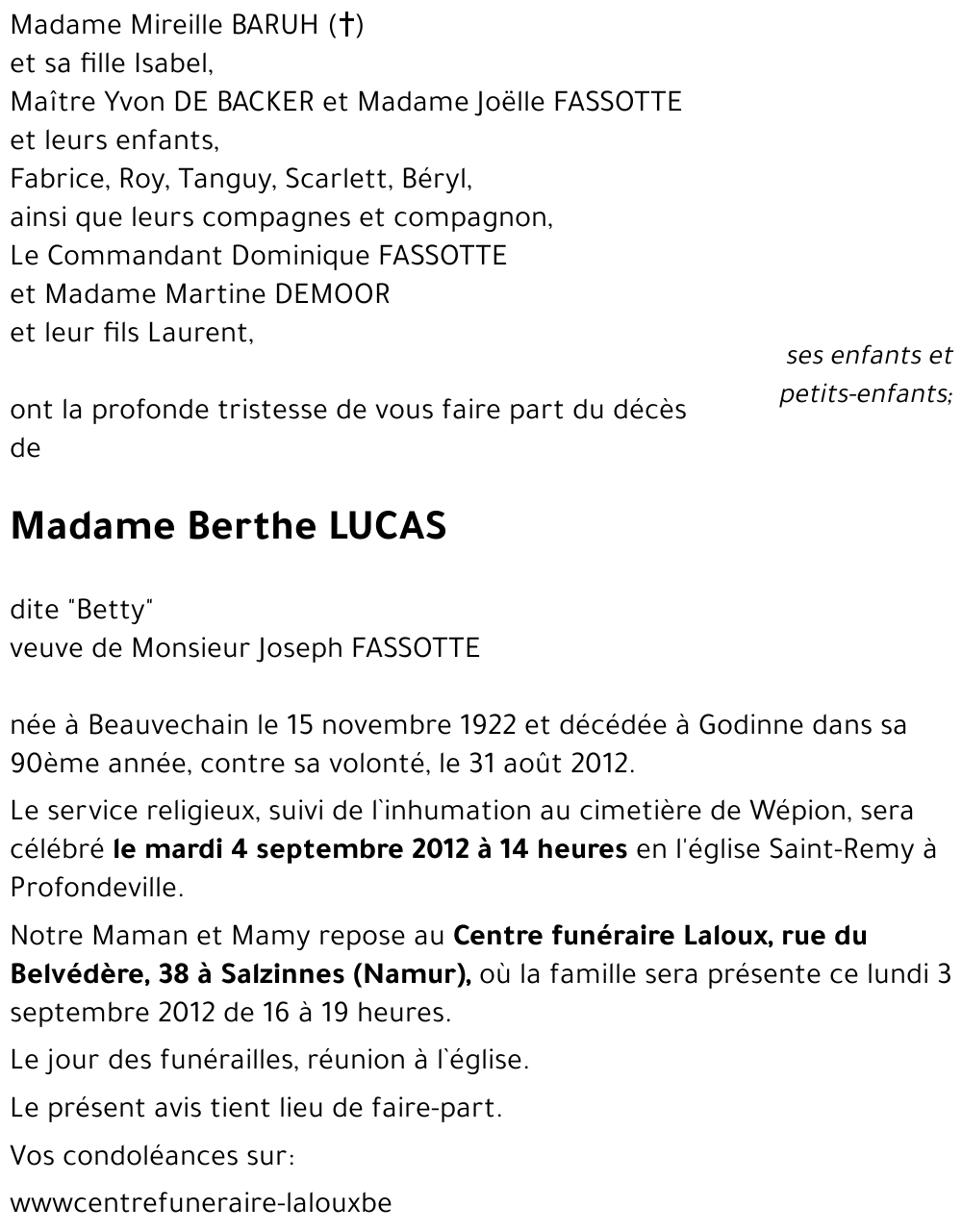 Berthe LUCAS
