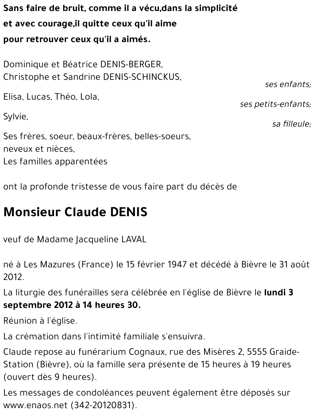 Claude DENIS
