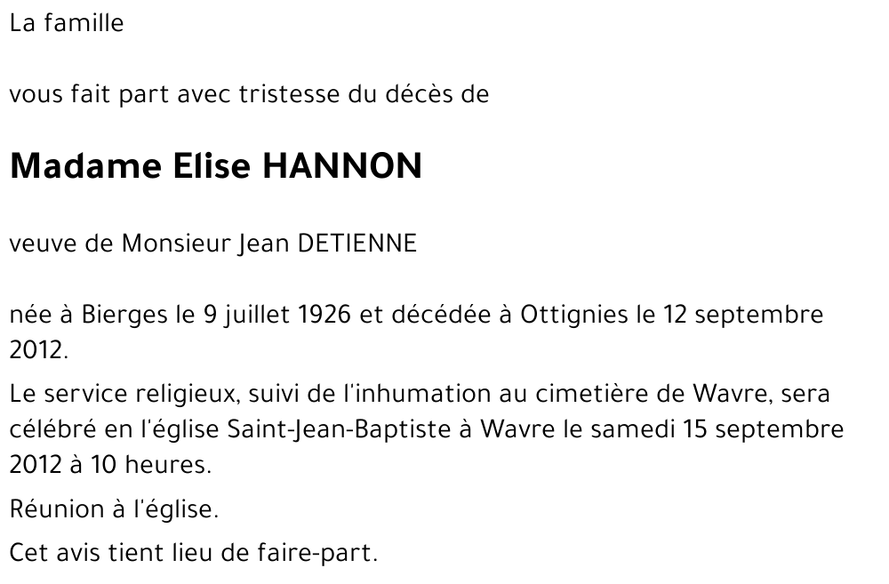 Elise HANNON