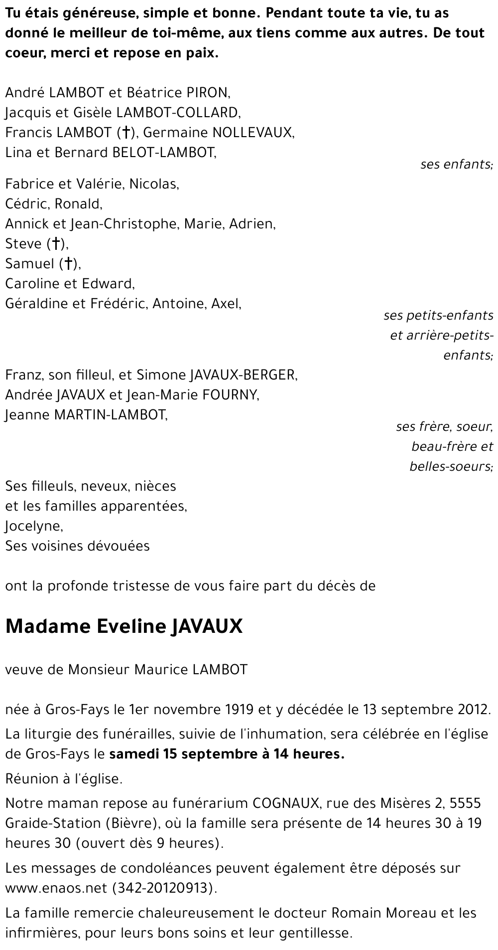 Eveline JAVAUX