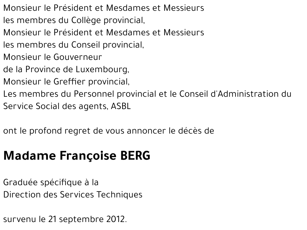 Françoise BERG
