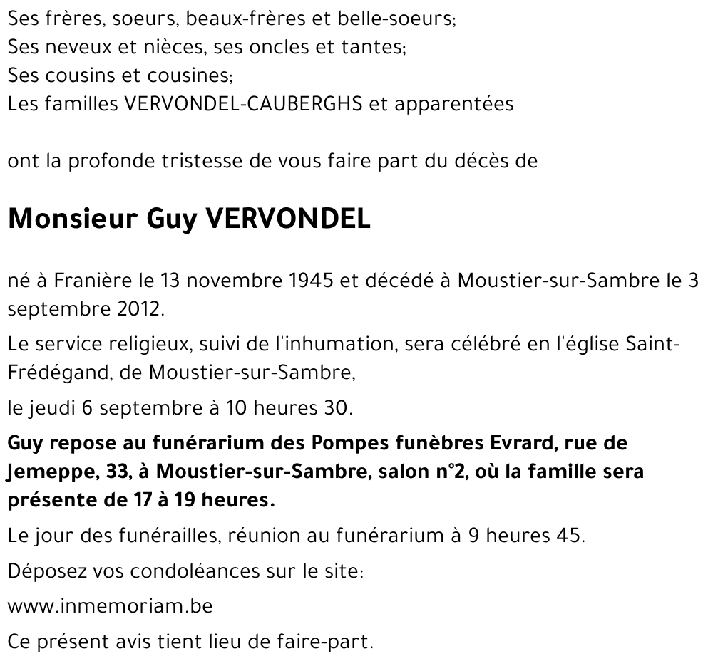 Guy VERVONDEL