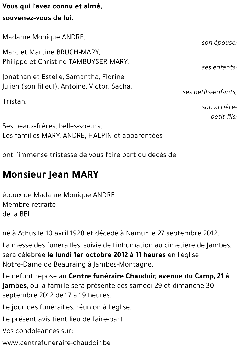 Jean MARY