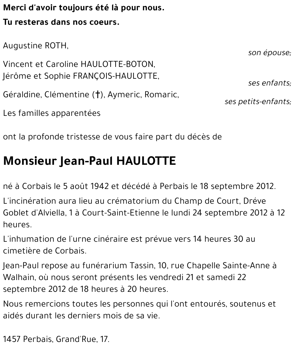 Jean-Paul HAULOTTE