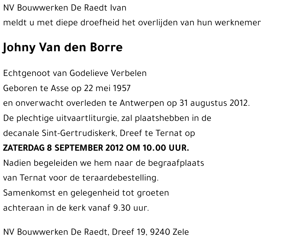 Johny Van den Borre