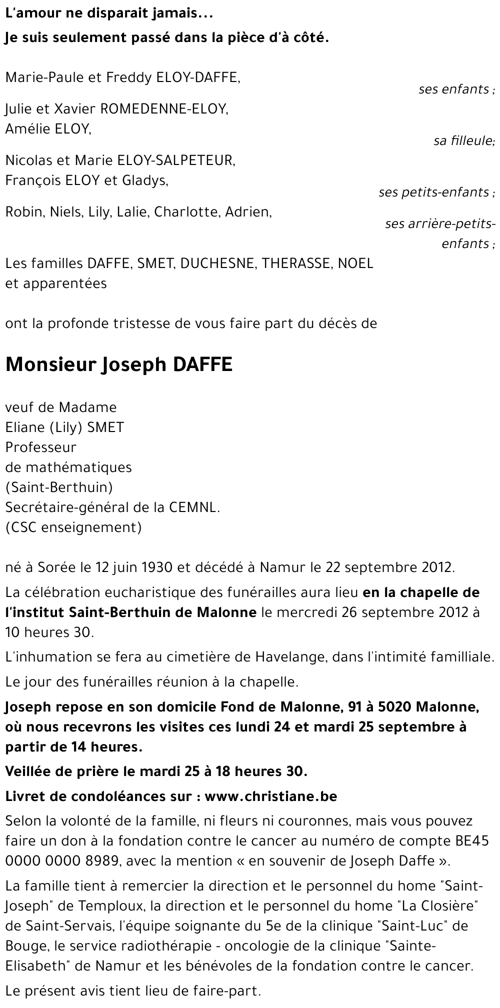 Joseph DAFFE