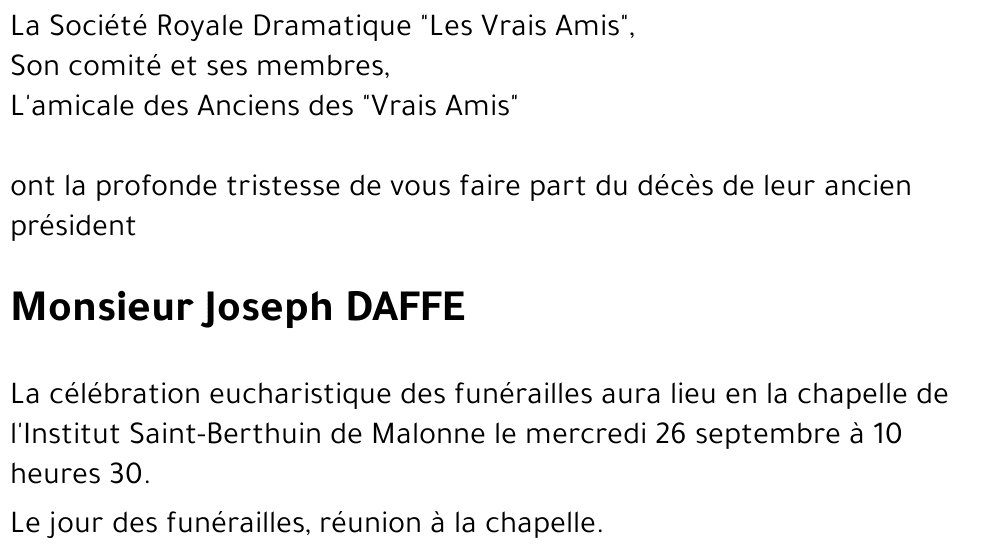 Joseph DAFFE