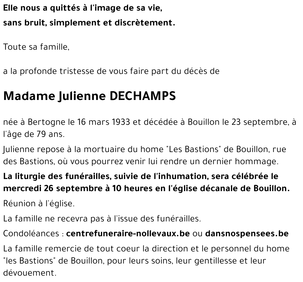 Julienne DECHAMPS