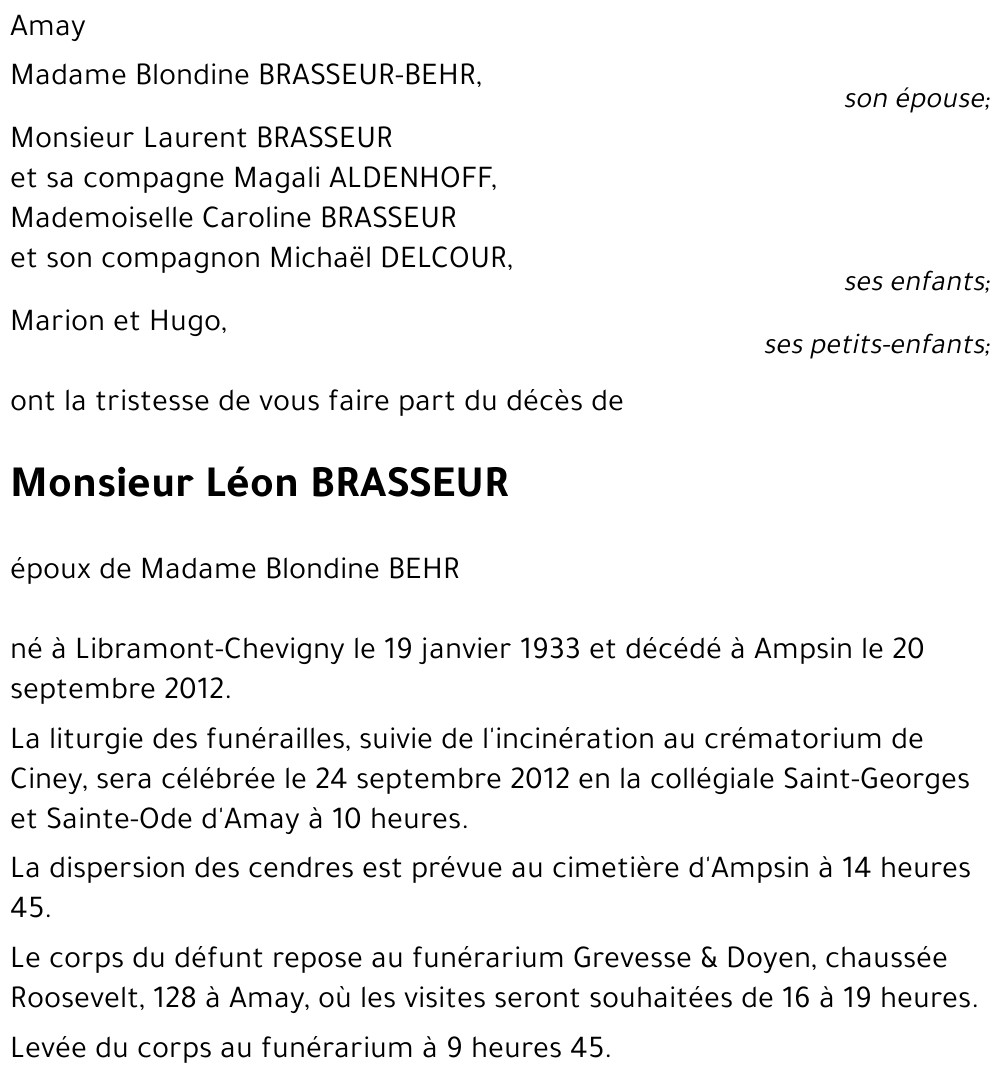 Léon BRASSEUR