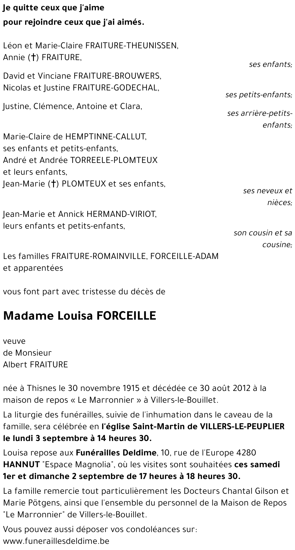 Louisa FORCEILLE