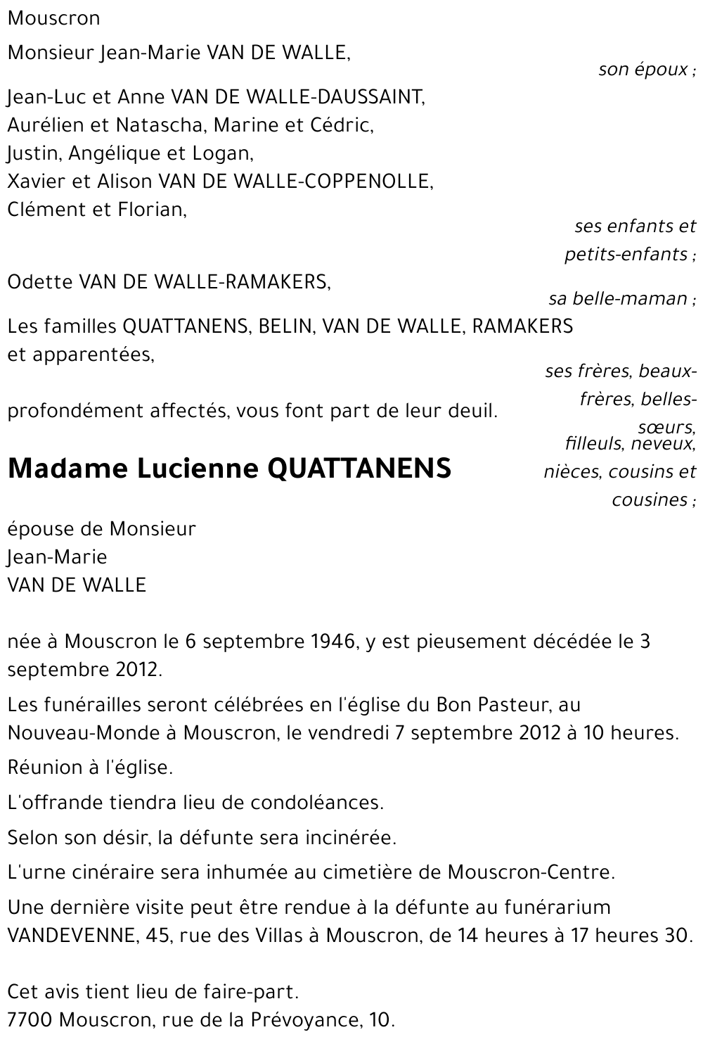 Lucienne QUATTANENS