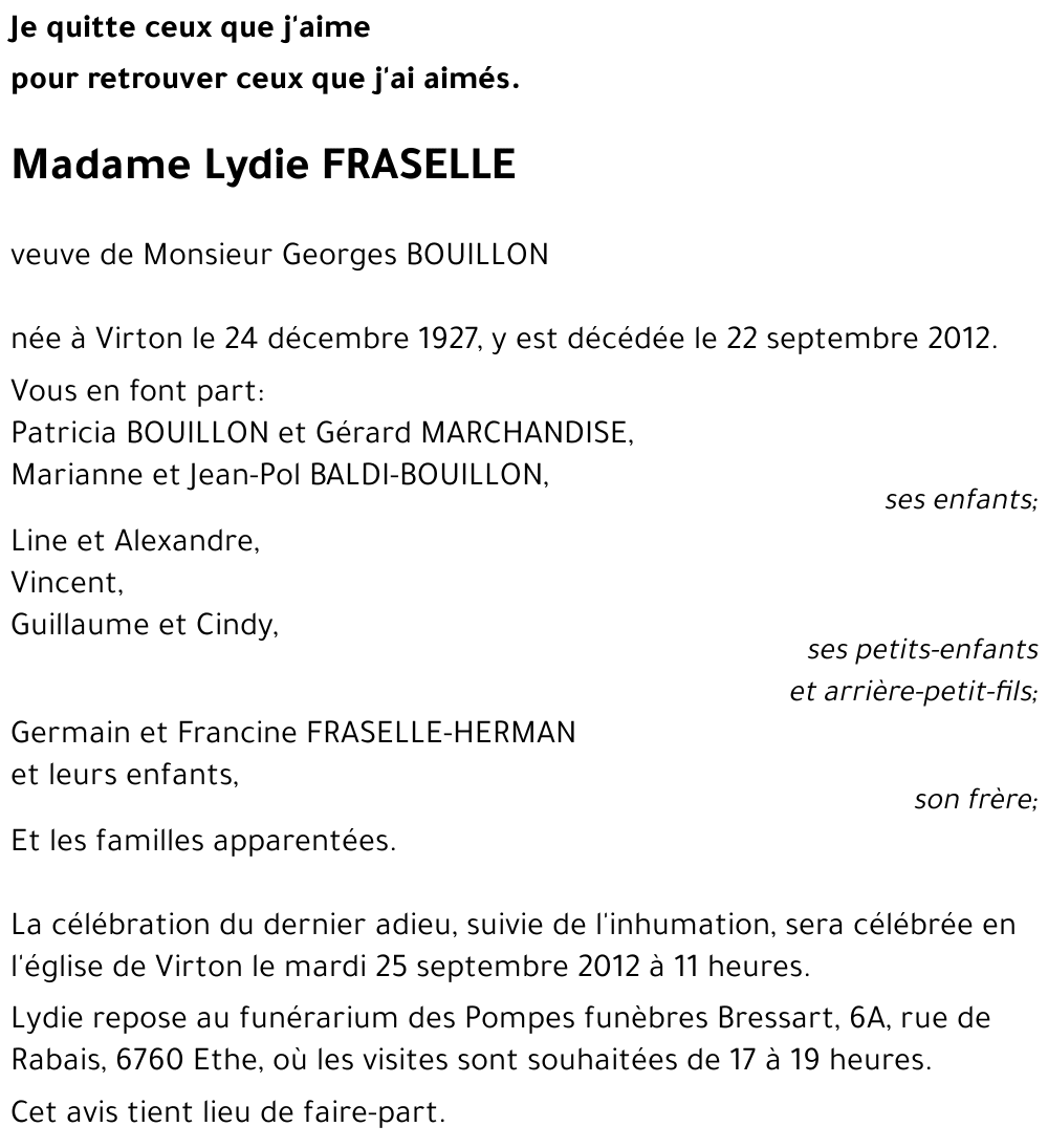 Lydie FRASELLE