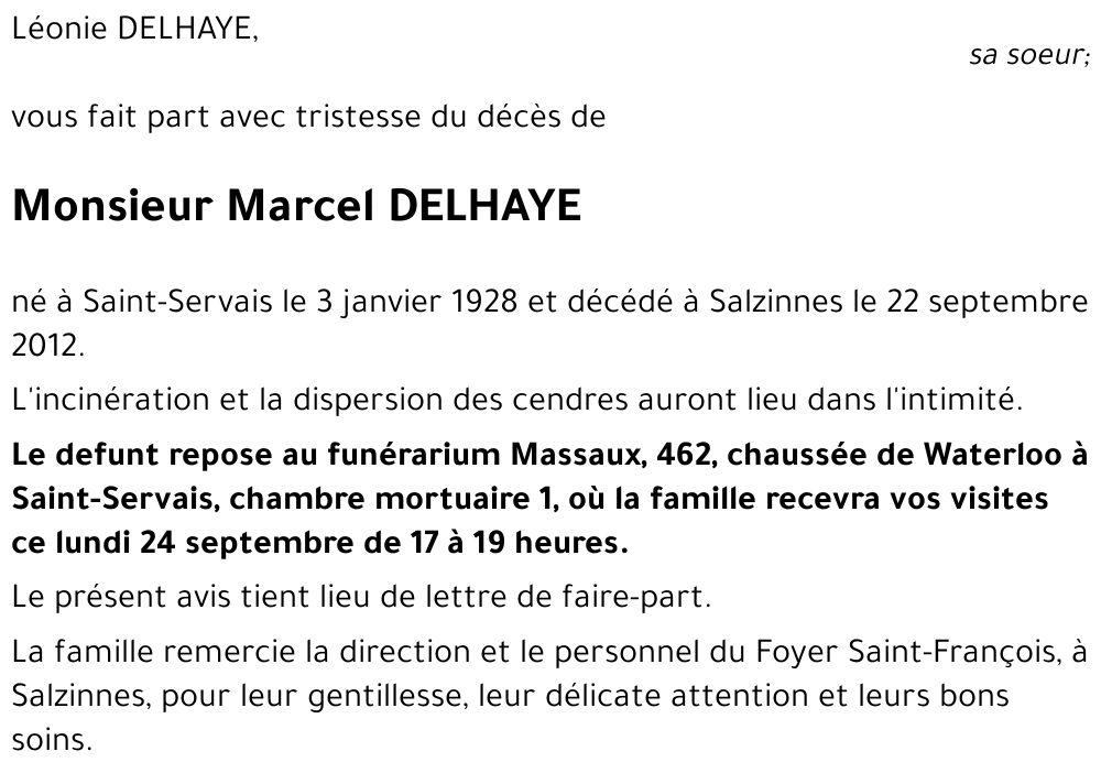 Marcel DELHAYE