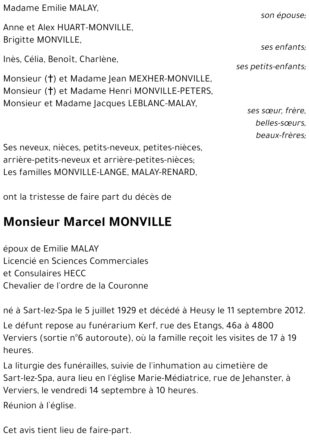 Marcel MONVILLE