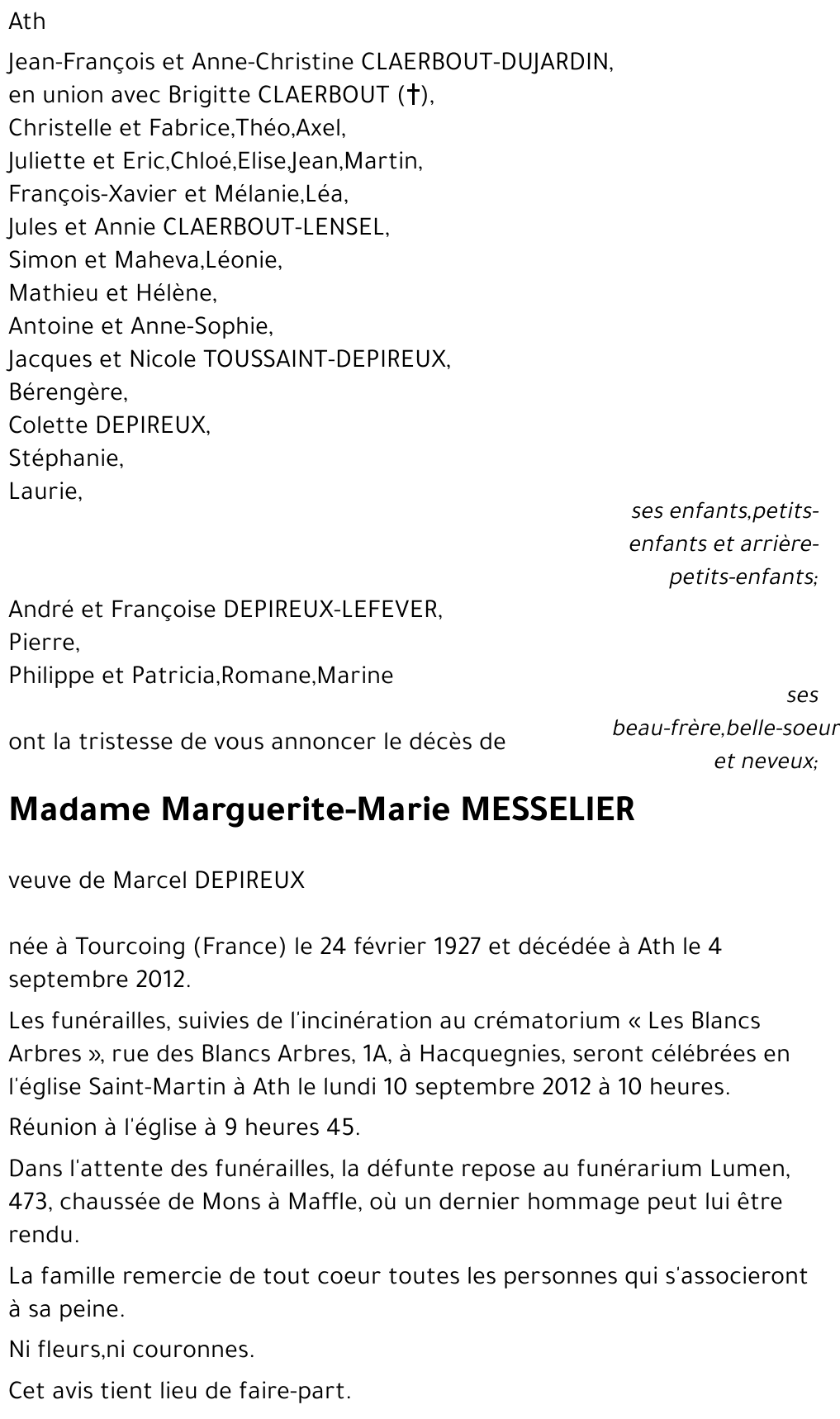 Marguerite-Marie MESSELIER