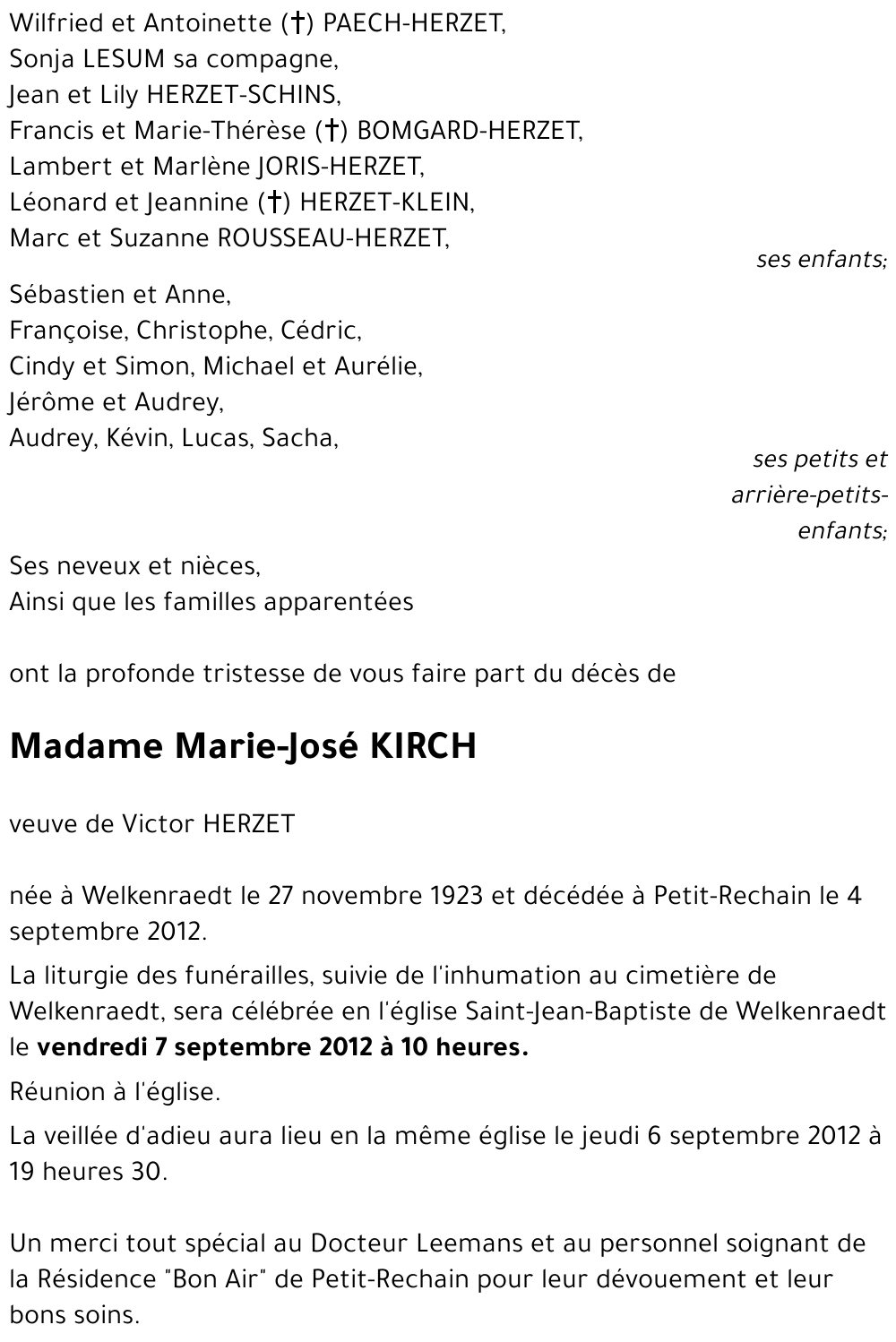 Marie-José KIRCH