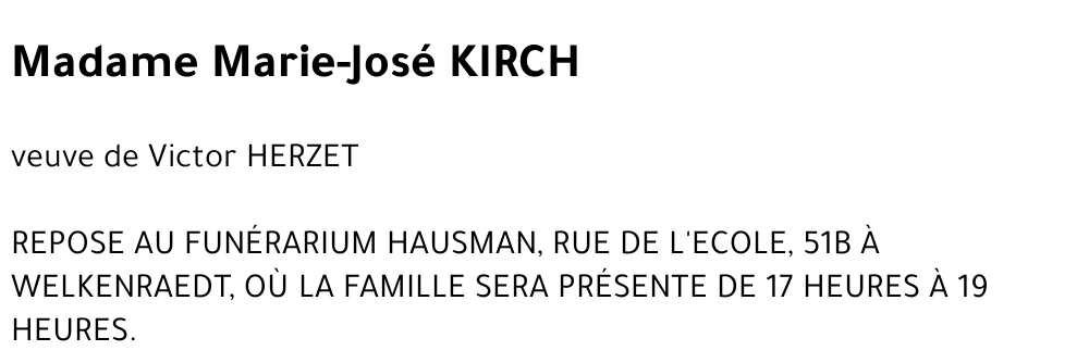 Marie-José KIRCH