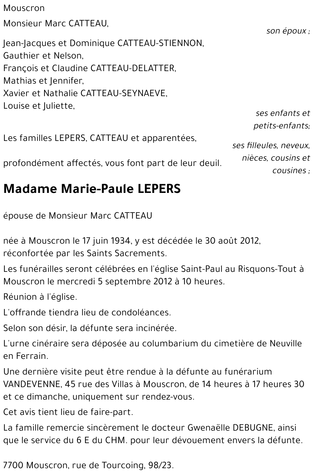 Marie-Paule LEPERS