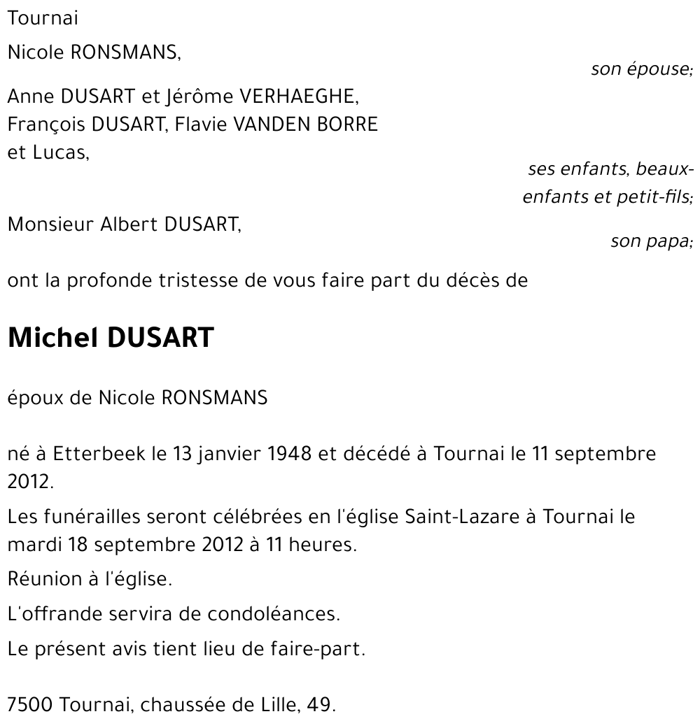 Michel DUSART