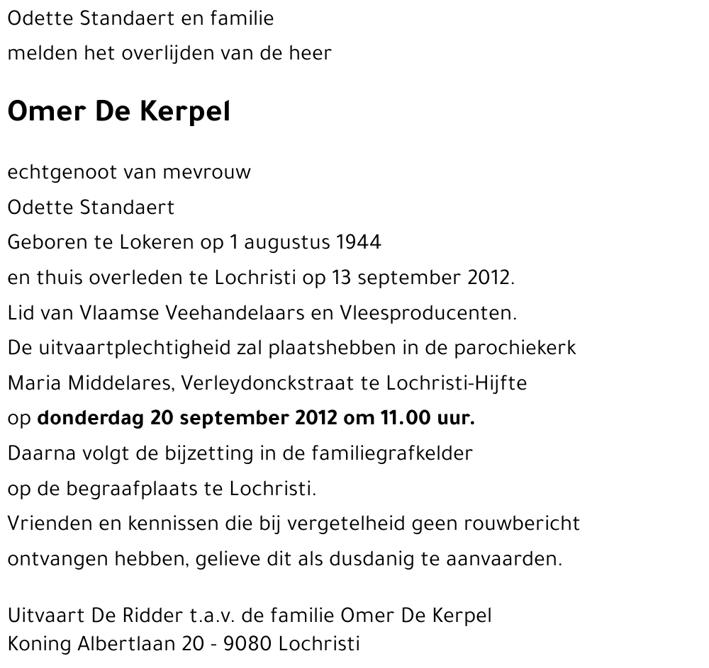 Omer De Kerpel