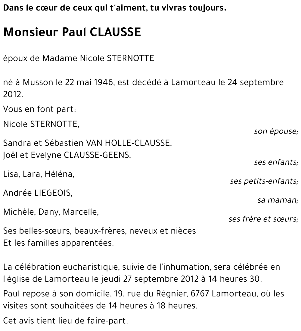 Paul CLAUSSE