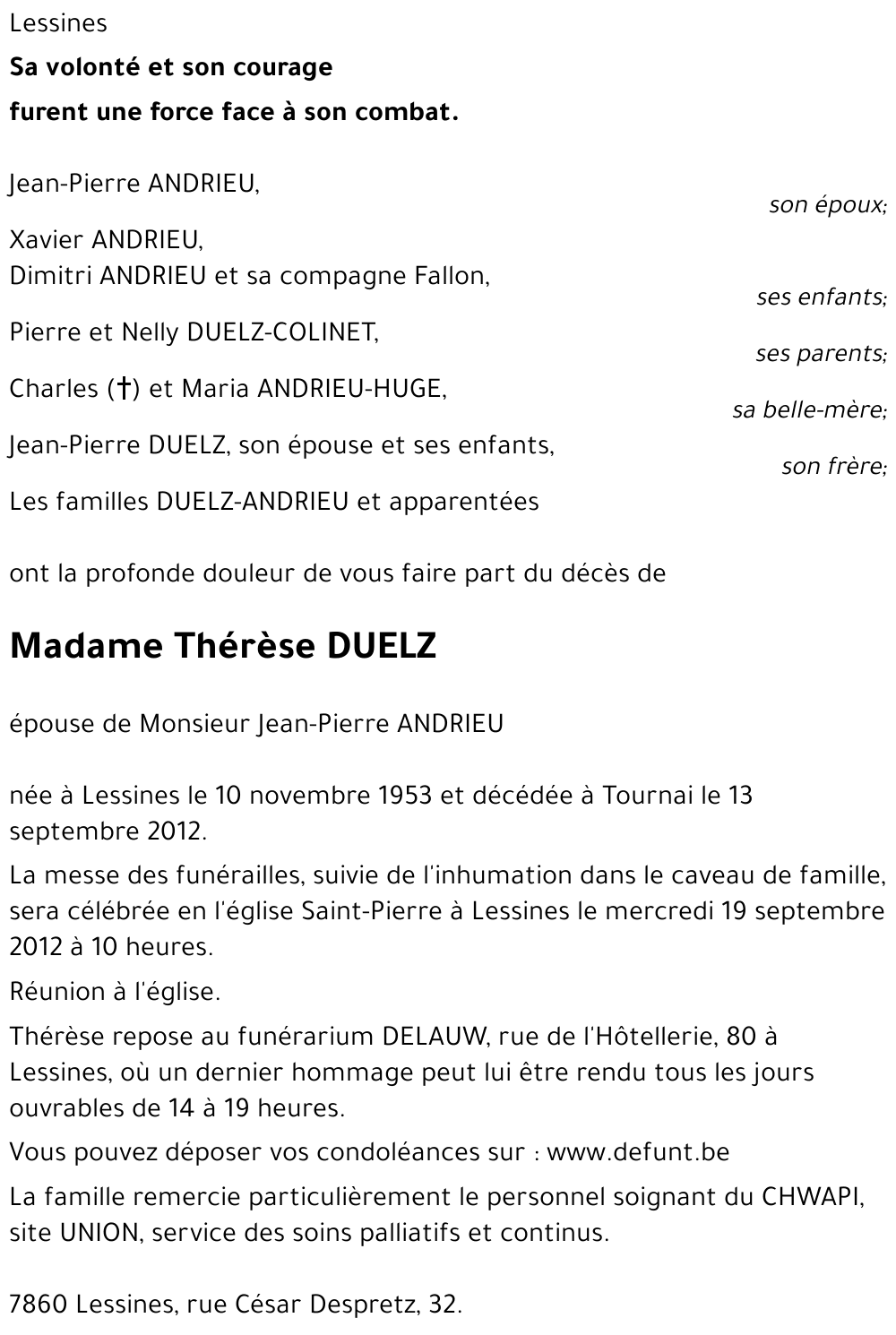 Thérèse DUELZ