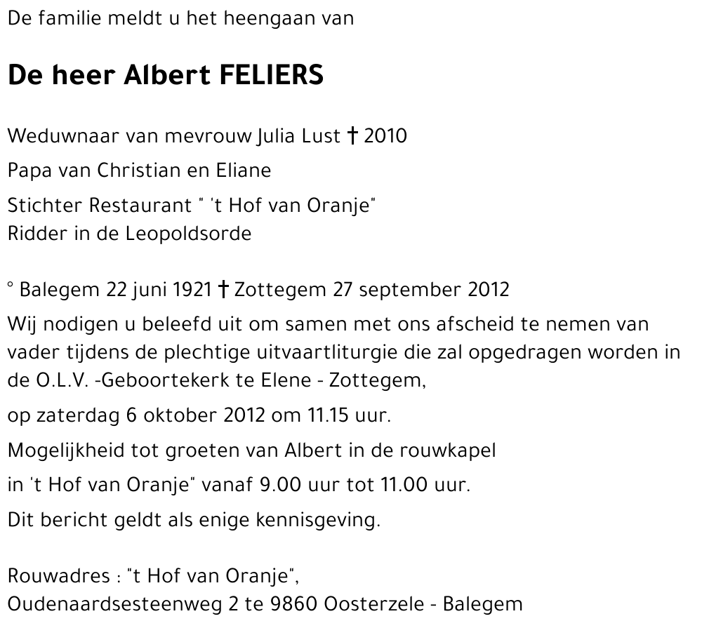 Albert FELIERS